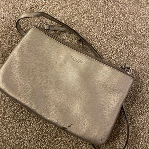 Silver/Gunmetal Coach Crossbody